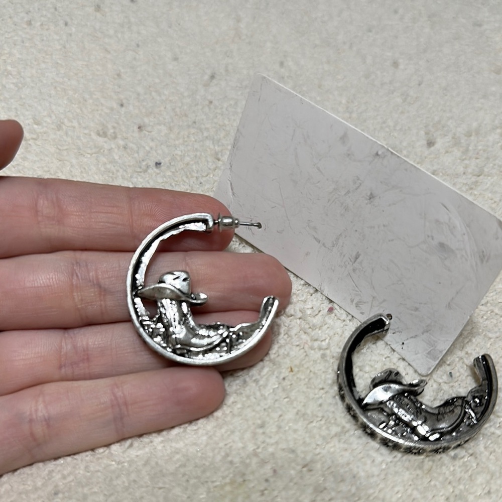Western Silver Earrings
